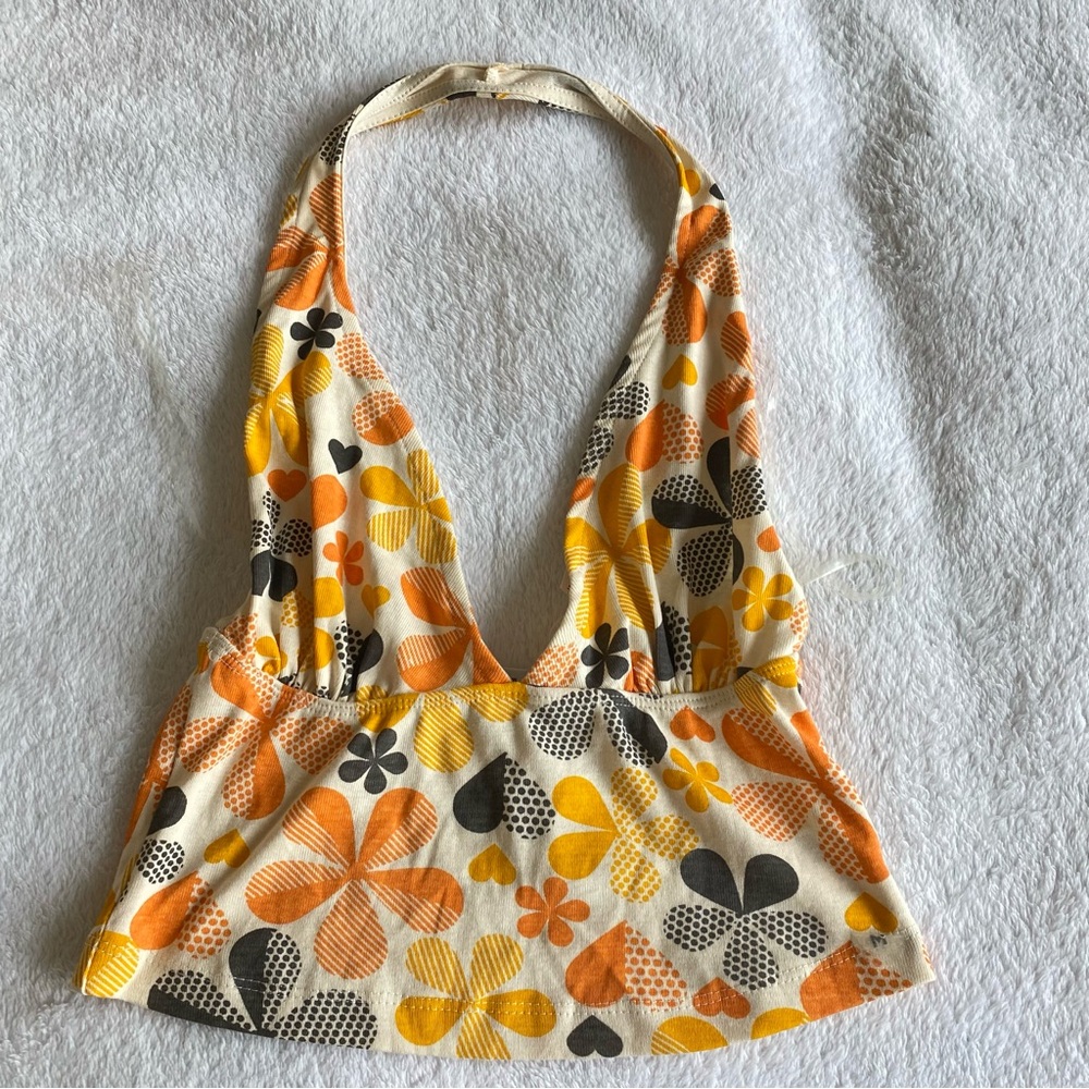 NWT Tilly's Floral Tank Top - Orange, Yellow, Black | M